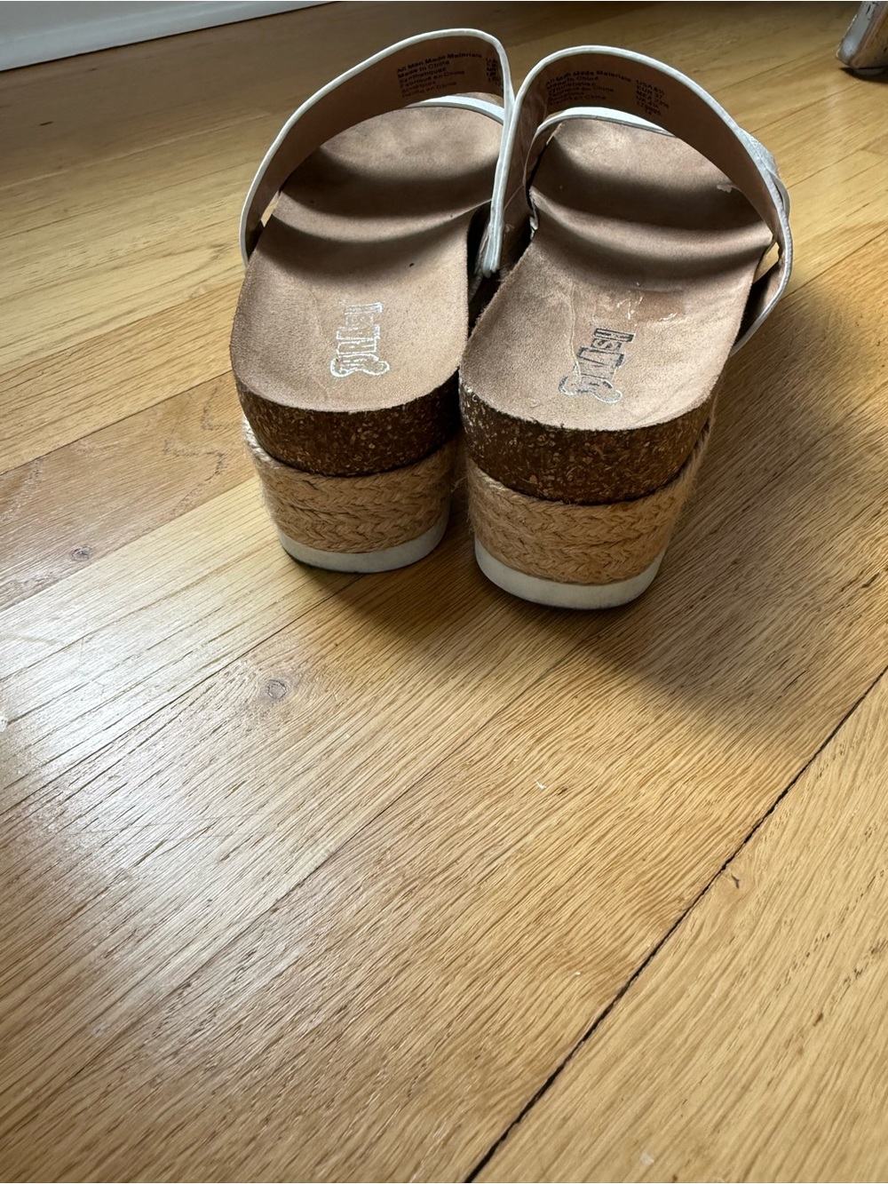 Brash White Double-Strap Slide Sandals - Picture 4 of 4